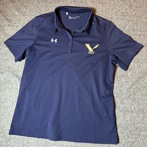 Under Armour Shirt Mens Large Blue Golf Polo Performance Preppy Dri-fit Top